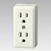 アース付き角形ダブルコンセント　DC1272E